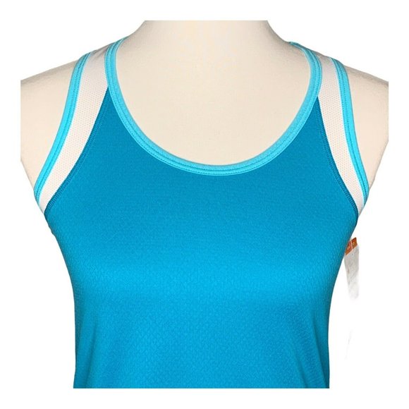 C9 Champion Racer Back Mesh Tank Top Size XS Blue White - Picture 2 of 7